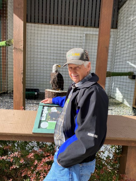 Jake is Sitka, Alaska at the raptor rehap center